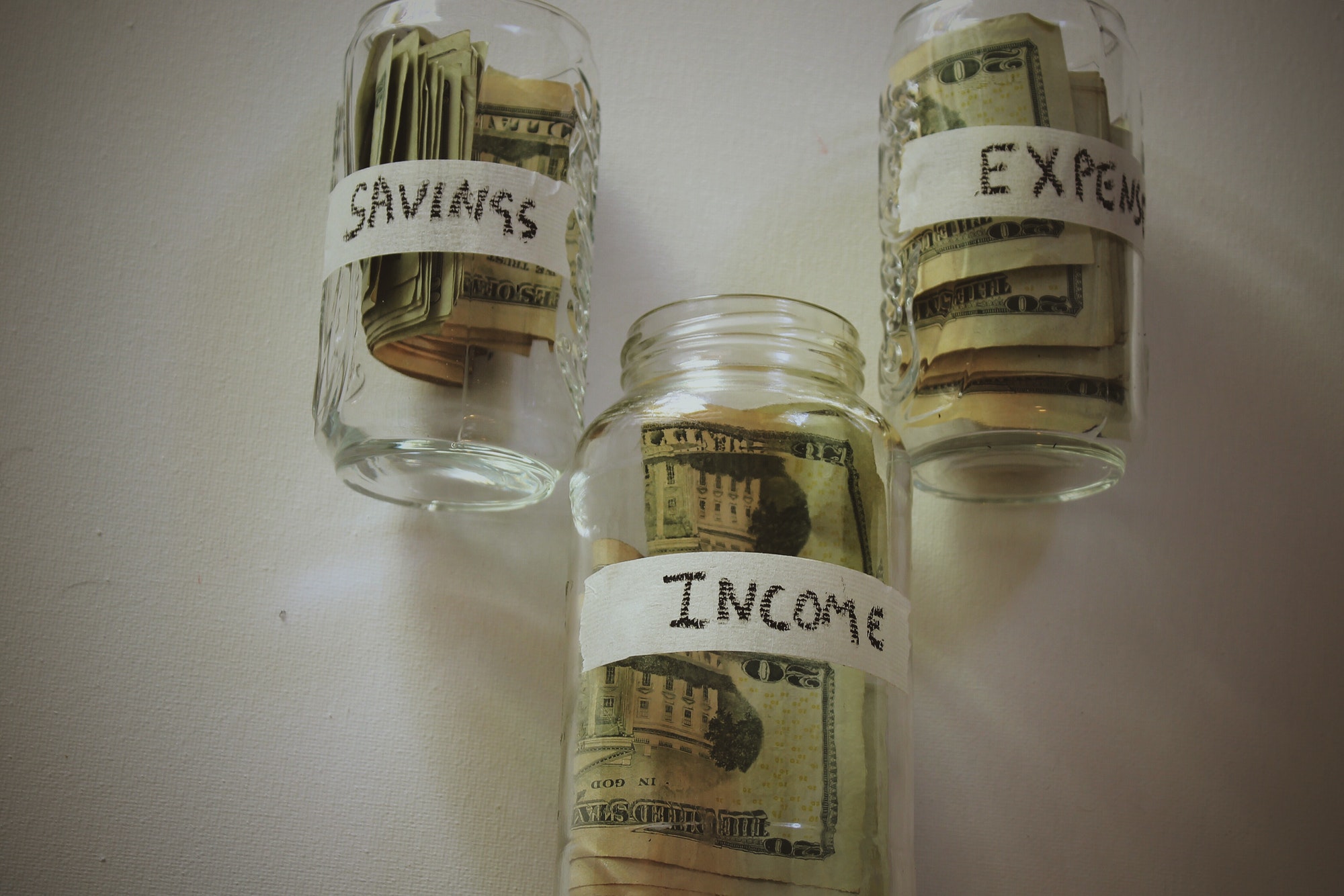 Saving income and expenses